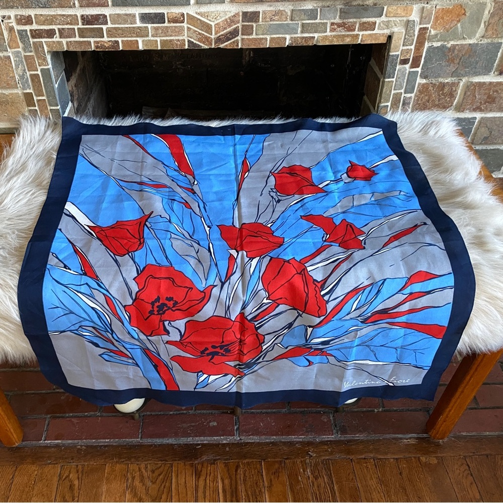 Oversized Vintage Poppies Scarf